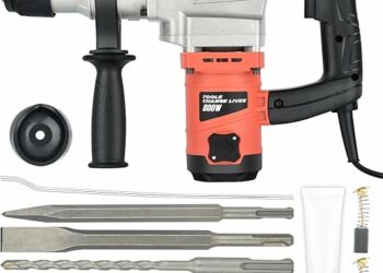 800W Corded Hammer Drill with Bits: Power Meets Precision