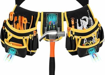 Heavy-Duty Tool Belt with 26 Pockets: Ultimate Storage Solution for Professionals