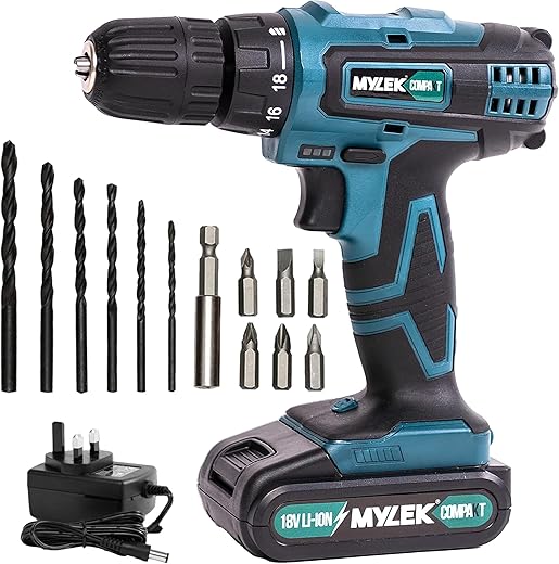 MYLEK 18V Cordless Drill Set: Power, Precision, and Portability