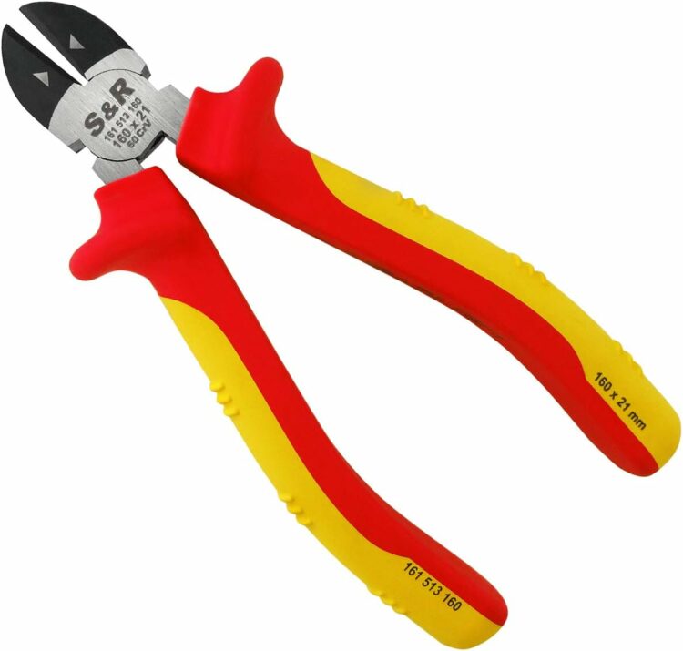 S&R VDE Insulated Diagonal Cutters 160mm - Precision and Safety in Every Cut