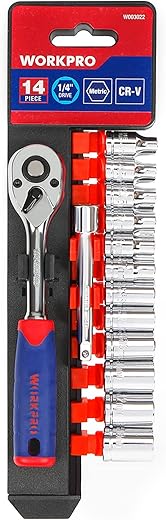 WORKPRO 14-Piece Metric Socket Set: Ultimate Tool for Every DIY Enthusiast!